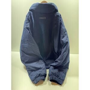 Eddie Bauer Men’s Large Outdoor Outfitter Goose Down Coat Hooded Navy Blue Ski